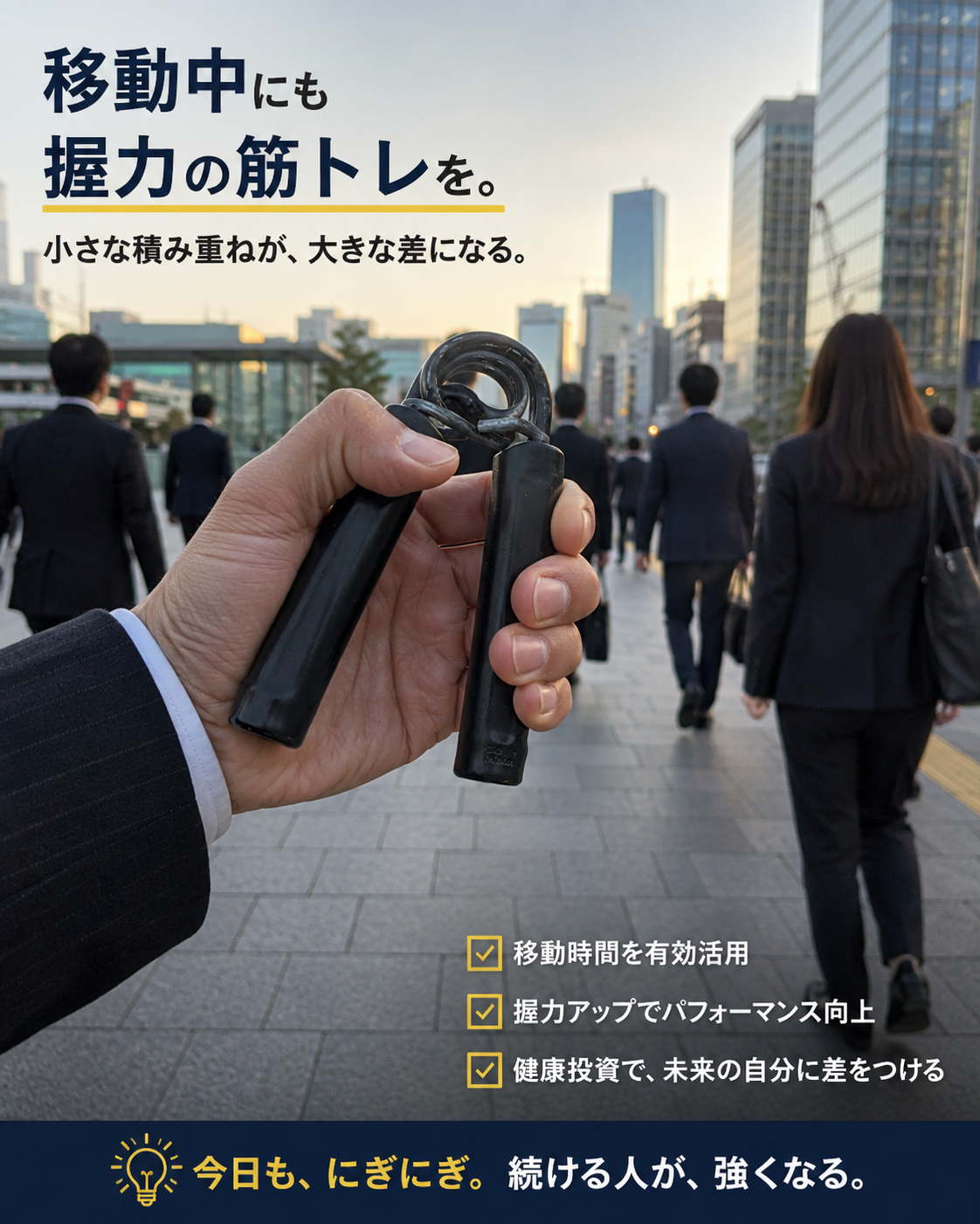 ハンドグリップで握力トレーニング