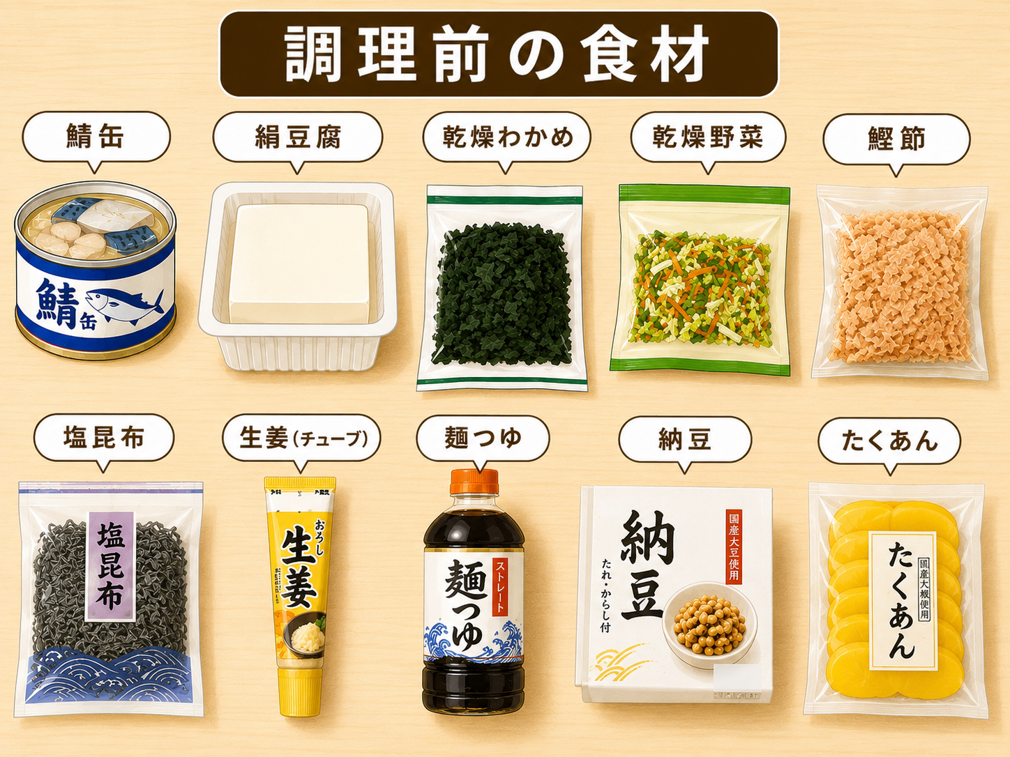 調理前の食材